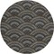 Homeroots 8' Black Ivory And Gold Round Geometric Washable Indoor Outdoor Area Rug 615184 - alternate 2
