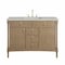 James Martin Vanities Kinnsden 48" Single Vanity, Weathered Oak w/ 3 CM Lime Delight Silestone Top D680-V48-WTO-3LDL - alternate 1