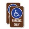 Signmission Parking Only With New Access Symbol, 18'' X 24'' 2 Signs, Heavy Gauge Aluminum, 2PK A-1824-2PACK-23407 - alternate 1