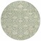 Homeroots 8' Artichoke Green And Beige Round Floral Washable Indoor Outdoor Area Rug 603439 - alternate 5