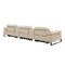 Homeroots 129" Beige Top Grain Leather Reclining Metal USB Sofa 720343 - alternate 4
