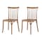 Homeroots Set of Four Tan Heavy Duty Plastic Slat Back Dining Side Chairs 565181 - alternate 3