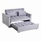 Homeroots 73" Gray Velvet Sleeper Sleeper Reclining Sofa With Toss Pillows 721464 - alternate 3