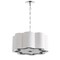 Jonathan Y Coquille 4-Light 20" Adjustable Scalloped Shade Metal LED Pendant, Chrome/White JYL9504A - alternate 8