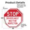 Signmission Stop Drivers Must Wait for Inspecti, 18 inch X 18 inch, Vinyl Decal, 2PK OC-D-2PACK-18-253 - alternate 3