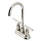 Kingston Brass Double-Handle 4" Centerset Bar Faucet, Polished Nickel KB8496CML - alternate 1