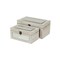 Homeroots Set of Two White Wood And Mirrored Glass Box With Lid, 2PK 489339 - alternate 3