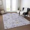 Homeroots 9' X 12' Lavender Purple And Gray Floral Washable Indoor Outdoor Area Rug 605483 - alternate 6