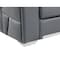 Homeroots 71in Dark Gray and Silver Italian Leather Loveseat 720479 - alternate 6
