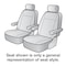 Dash Designs 2011-2020 DODGE GRAND CARAVAN - 2ND ROW BUCKETS CUSTOM SEAT COVERS K036-19-1SBK - alternate 2