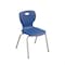 Correll Stacking Student Chair, 16in, Light Texture Seat, Chrome Legs, Blue, 4PK CSCHR16-27-4PK - alternate 1