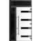 Vdomdoors Front Exterior Prehung Steel Door Ronex0131 Black Enamel 96 Sidelight and Transom Window Sidelite RONEX0131EXD-BLK-W36+14xH96+16-LH-I - alternate 1