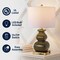 Jonathan Y Vienna 25.5 in. Transitional Ceramic and Metal Gourd LED Table Lamp, Olive Green/Brass Gold JYL3049C - alternate 5
