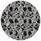 Homeroots 8' Black And Gray Round Abstract Washable Indoor Outdoor Area Rug 614127 - alternate 1