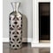 Homeroots 22" Brown and Silver Geometric Cylinder Polyresin Floor Vase 468954 - alternate 4