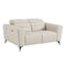 Homeroots 64in Cream and Black Italian Leather Power Reclining Loveseat 720521 - alternate 4