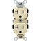 Leviton 20A Ivory Shallow Commercial Grade 5-20R Duplex Outlet S01-0BR20-0IS - alternate 2