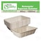 Ecoquality 40oz Rectangular Sugarcane Container, Compostable Bowls for Takeout, and Restaurant, 200PK EQCRTB40-200 - alternate 5