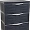 Homeroots 23in Charcoal Plastic Accent Cabinet With Three Drawers 668938 - alternate 3