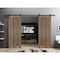Sartodoors Lite Slab Barn Door Panel 42x96 Walnut Solid Core Modern Interior QUADRO4111S-WLN-4296 - alternate 4
