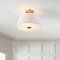 Jonathan Y Isabella 15" 3-Light Modern Contemporary Metal Tapered Drum LED Semi Flush Mount, Brass Gold JYL9922A - alternate 8