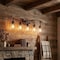 Jonathan Y Wyatt 37.75" 5-Light Southwestern Bohemian Resin/Seeded Glass Faux Antler LED Vanity Light, Brown Woo JYL6316A - alternate 5