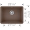 Blanco Precis 24 Single Bowl, Cafe Brown 522418 - alternate 3
