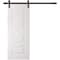 Sartodoors Barn Door 36 x 84 inches, BASIC 9801 White, 6.6FT Rail Track Heavy Hardware Set, Solid Panel Inte BASIC9801BD-B-SKIN-3684 - alternate 1