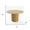 Homeroots 52" Brown Solid Wood Pedestal Base Round Top Dining Table 720999 - alternate 4