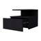 Homeroots 12" Black Wood One Drawer Nightstand with Integrated Tech 518170 - alternate 4
