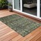 Homeroots 2' X 3' Blue and Green Floral Washable Non Skid Indoor Outdoor Area Rug 564329 - alternate 1
