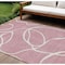 Homeroots 9' X 12' Pink And Ivory Abstract Washable Indoor Outdoor Area Rug 597503 - alternate 1