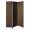 Homeroots 71" Brown Folding Three Panel Screen Room Divider 370414 - alternate 1