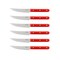 Martha Stewart 14 Piece Stainless Steel Cutlery Set in Red with Acacia Wood Storage Block 122061.14 - alternate 3