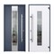 Vdomdoors Steel Door Deux 5755 Gray Graphite Sidelight Exterior Window Stainless Inserts Single Modern Painte DEUX5755EXD-GRE-W36+12 x H80-Right-hand Inswing - alternate 3