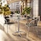 Flash Furniture Square Table Set, 31.5 W, 31.5 L, 27.5 H, Aluminum, Plastic, Rattan, Stainless Steel, Grey TLH-ALUM-32SQ-020CHR2-GG - alternate 9