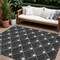 Homeroots 8' X 10' Black Gray And Ivory Geometric Washable Indoor Outdoor Area Rug 594686 - alternate 1