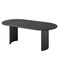 Homeroots 79" Black Solid Wood Double Pedestal Base Oval Dining Table 721106 - alternate 1