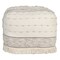 Homeroots 18" Cream Cotton Striped Pouf Ottoman 534100 - alternate 6