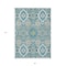 Homeroots 3' X 5' Teal Blue Green And Ivory Oriental Washable Indoor Outdoor Area Rug 597710 - alternate 6