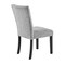 Homeroots Set of Two Light Gray and Black Upholstered Fabric And Wood Dining Side Chairs, 2PK 654254 - alternate 5