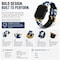 Elegani Rubber Band Compatible with Apple Watch 45mm, Green, Green/Yellow Gold/Rose Gold Buckle RSCMB2-GRN-45 - alternate 2
