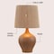 Jonathan Y Eben 23" Rustic Farmhouse Resin/Metal Gourd LED Table Lamp with Paper Rope Shade, Brown Wood Finish JYL9200A - alternate 8