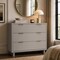 Manhattan Comfort Elara 38 in Solid Wood Dresser in Light Gray (3-Drawer) DR1782-6 - alternate 3