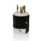 Leviton Locking Plug, L6-20P, 20 A, 250V AC, Single Phase, 2 Pole, Screw Terminals, Black, White 2321-PLC - alternate 1