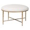 Baxton Studio Fumiye Ottoman with Hand-Forged Metal Frame, Round 30" 270-14710-ZORO - alternate 1