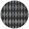 Homeroots 8' Charcoal Round Geometric Washable Indoor Outdoor Area Rug 577033 - alternate 4