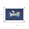 Homeroots 32" Blue Orange And White Cotton Dog Youthful Bath Rug 635398 - alternate 6