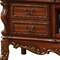 Homeroots 79in Brown Wood And Glass Carved Scrollwork Entertainment Center 347488 - alternate 4