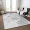 Homeroots 8' X 10' Gray Silver And Ivory Nautical Washable Indoor Outdoor Area Rug 581506 - alternate 4